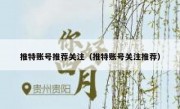 推特账号推荐关注（推特账号关注推荐）