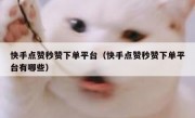 快手点赞秒赞下单平台（快手点赞秒赞下单平台有哪些）