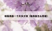 租服务器一个月多少钱（服务器怎么搭建）