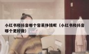 小红书和抖音哪个容易挣钱呢（小红书和抖音哪个更好做）