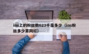 ins上的粉丝数623千是多少（ins粉丝多少算网红）