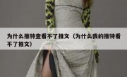 为什么推特查看不了推文（为什么我的推特看不了推文）