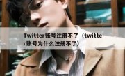 Twitter账号注册不了（twitter账号为什么注册不了）