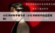 小红书和知乎哪个好（小红书和知乎的运营规则）