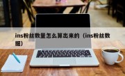 ins粉丝数量怎么算出来的（ins粉丝数据）
