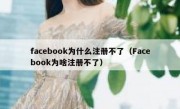 facebook为什么注册不了（Facebook为啥注册不了）