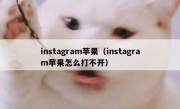 instagram苹果（instagram苹果怎么打不开）