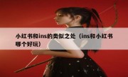 小红书和ins的类似之处（ins和小红书哪个好玩）