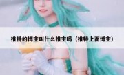 推特的博主叫什么推主吗（推特上面博主）