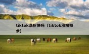 tiktok涨粉快吗（tiktok涨粉技术）