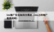 ins推广引流如何付费的（ins上的推广是真的吗）