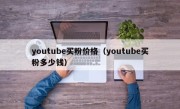 youtube买粉价格（youtube买粉多少钱）