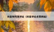 抖音如何发评论（抖音评论点赞网站）