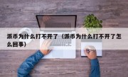 派币为什么打不开了（派币为什么打不开了怎么回事）
