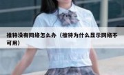 推特没有网络怎么办（推特为什么显示网络不可用）
