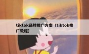 tiktok品牌推广方案（tiktok推广教程）