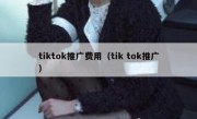 tiktok推广费用（tik tok推广）