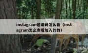 instagram邀请码怎么看（instagram怎么查看加入的群）