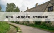 限行走一小段路可以吗（走了限行路段）