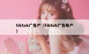 tiktok广告户（tiktok广告账户）