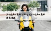 为什么ins发不了评论（为什么ins发不出去消息）