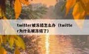 twitter被冻结怎么办（twitter为什么被冻结了）
