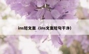 ins短文案（ins文案短句干净）