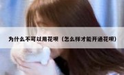 为什么不可以用花呗（怎么样才能开通花呗）
