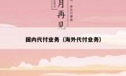 国内代付业务（海外代付业务）