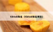 tiktok知名（tiktok知名博主）