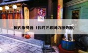 国内服务器（我的世界国内服务器）