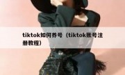 tiktok如何养号（tiktok账号注册教程）
