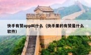 快手有赞app叫什么（快手里的有赞是什么软件）