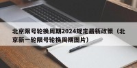 北京限号轮换周期2024规定最新政策（北京新一轮限号轮换周期图片）