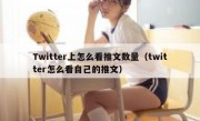Twitter上怎么看推文数量（twitter怎么看自己的推文）