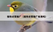 推特点赞推广（推特点赞推广有用吗）