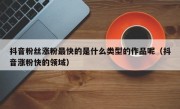 抖音粉丝涨粉最快的是什么类型的作品呢（抖音涨粉快的领域）