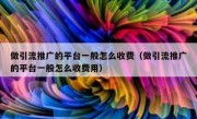 做引流推广的平台一般怎么收费（做引流推广的平台一般怎么收费用）