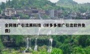 全网推广引流黑科技（拼多多推广引流软件免费）