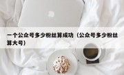 一个公众号多少粉丝算成功（公众号多少粉丝算大号）