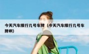 今天汽车限行几号车牌（今天汽车限行几号车牌啊）