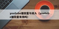 youtube播放量与收入（youtube播放量有钱吗）