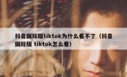 抖音国际版tiktok为什么看不了（抖音国际版 tiktok怎么看）