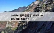 twitter密码忘记了（twitter忘记密码怎么办）