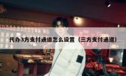 代办3方支付通道怎么设置（三方支付通道）