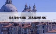 码支付程序授权（码支付源码授权）
