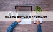 抖音加粉丝群是什么意思（抖音粉丝加粉）