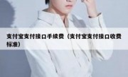 支付宝支付接口手续费（支付宝支付接口收费标准）
