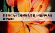 抖音网红为什么赚钱那么容易（抖音网红为什么会火爆）