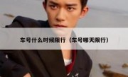 车号什么时候限行（车号哪天限行）